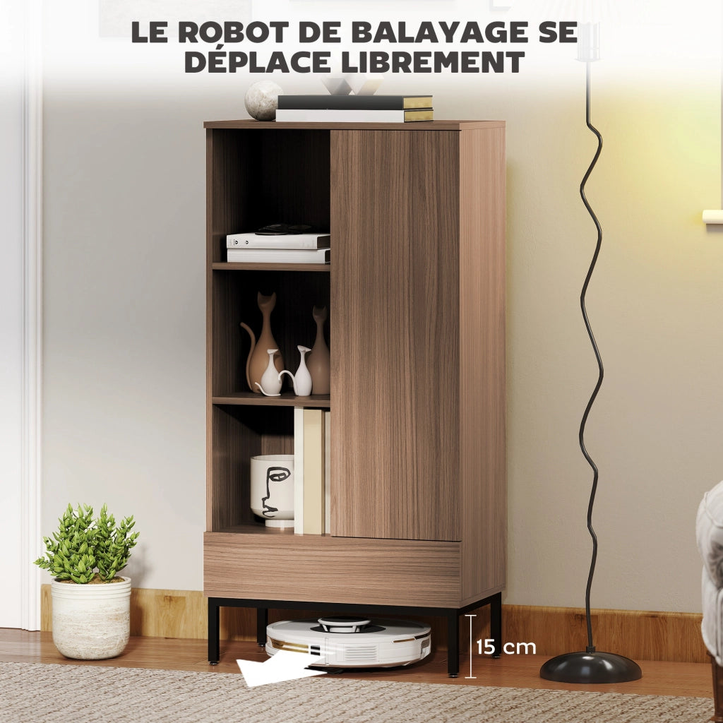 Cassettiera con ante, cassetti e ripiani regolabili ¨C zephmum ¨C Grigio