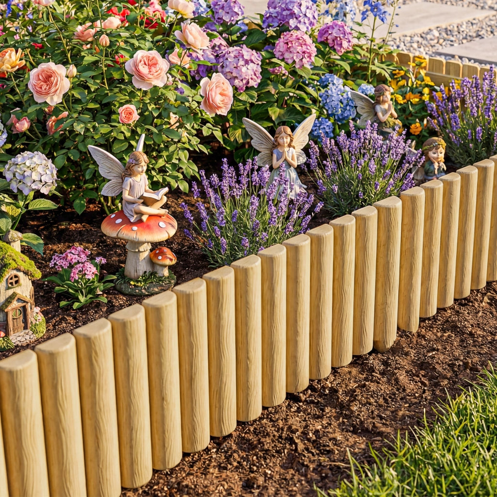Recinzione da giardino in legno ¨C zephmum ¨C marrone 176x30 cm