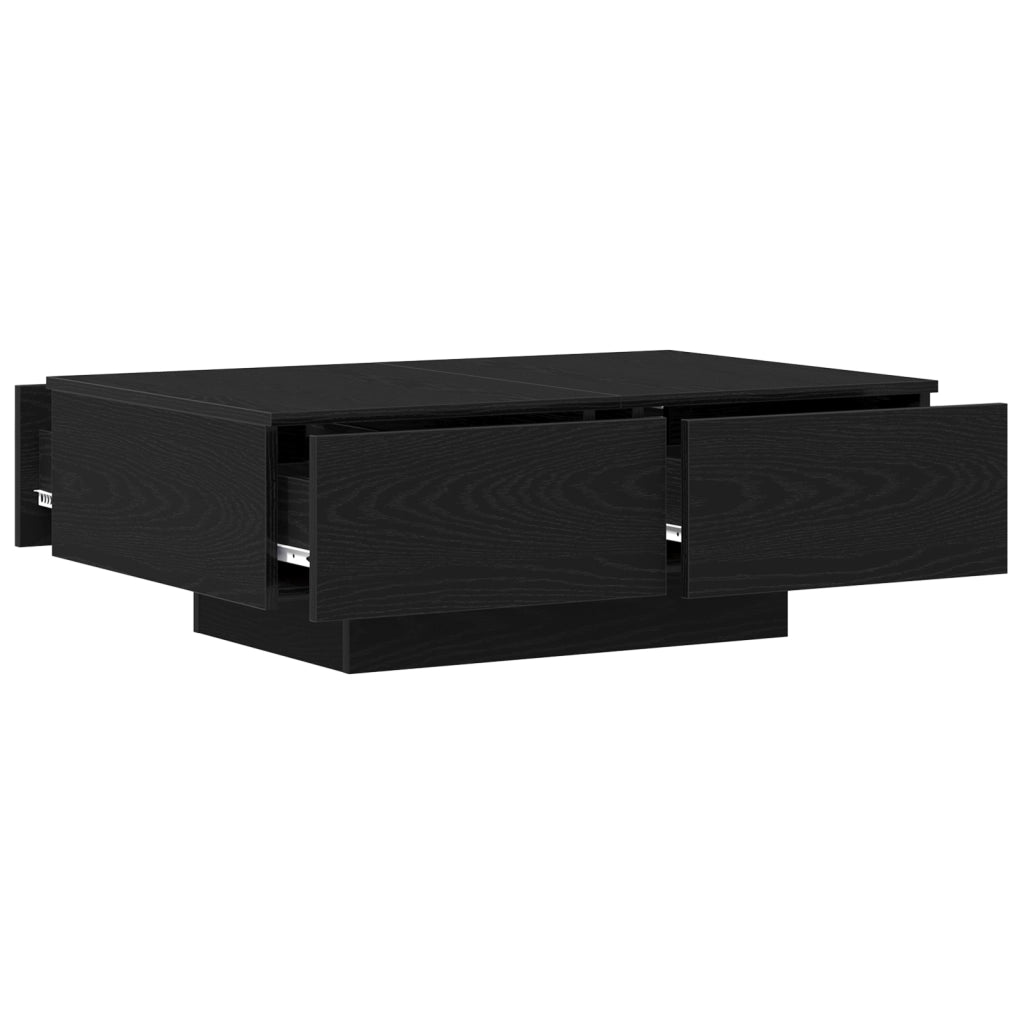Tavolino da caffÃ¨  Nero Rovere 90x60x31 cm in legno ingegnerizzato