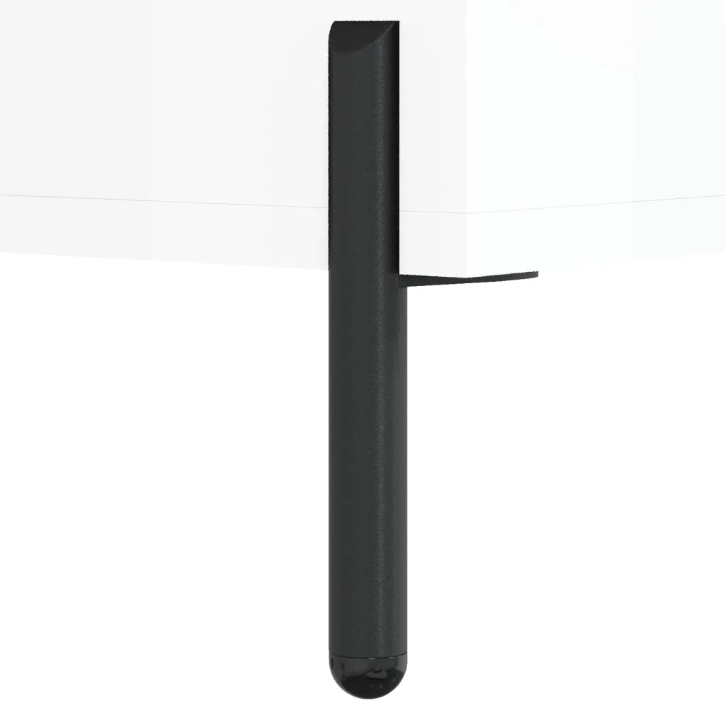 Mobile Porta TV Bianco Lucido 80x36x50 cm in Legno Multistrato 828982