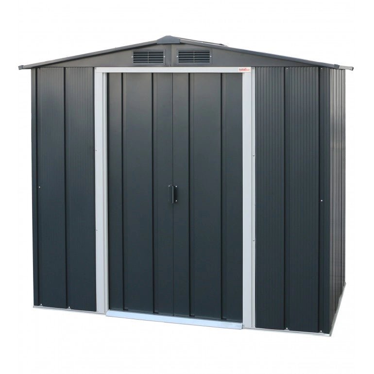 organizza il tuo giardino Casetta in Metallo 6'x4' Ezooza 1221 x 2020 x 1805 mm grigia: perfetta nella tua oasi verde