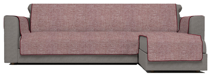 Copridivano in Poliestere con Penisola Destra Seduta 290 cm Bordeaux