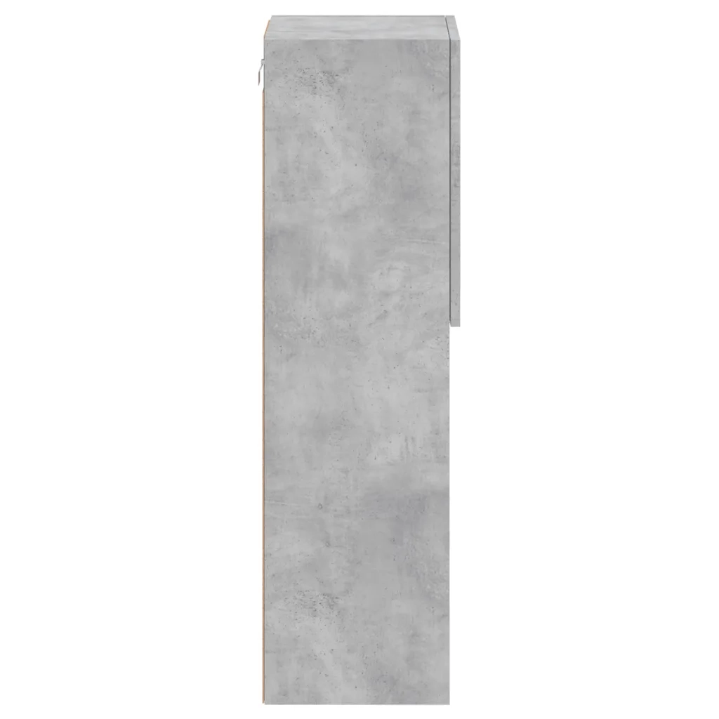 Mobili TV con Luci LED 2pz | Armadietto TV | Mobile Porta TV Grigio Cemento 30,5x30x102 cm