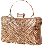 Borsa strass per donna Borsa clutch per donna Borsa piccola per donna Borsa diamantata per donna Borsa elegante da spalla Borsa bling crossbody per donna Borsa per matrimonio e gala Champagne