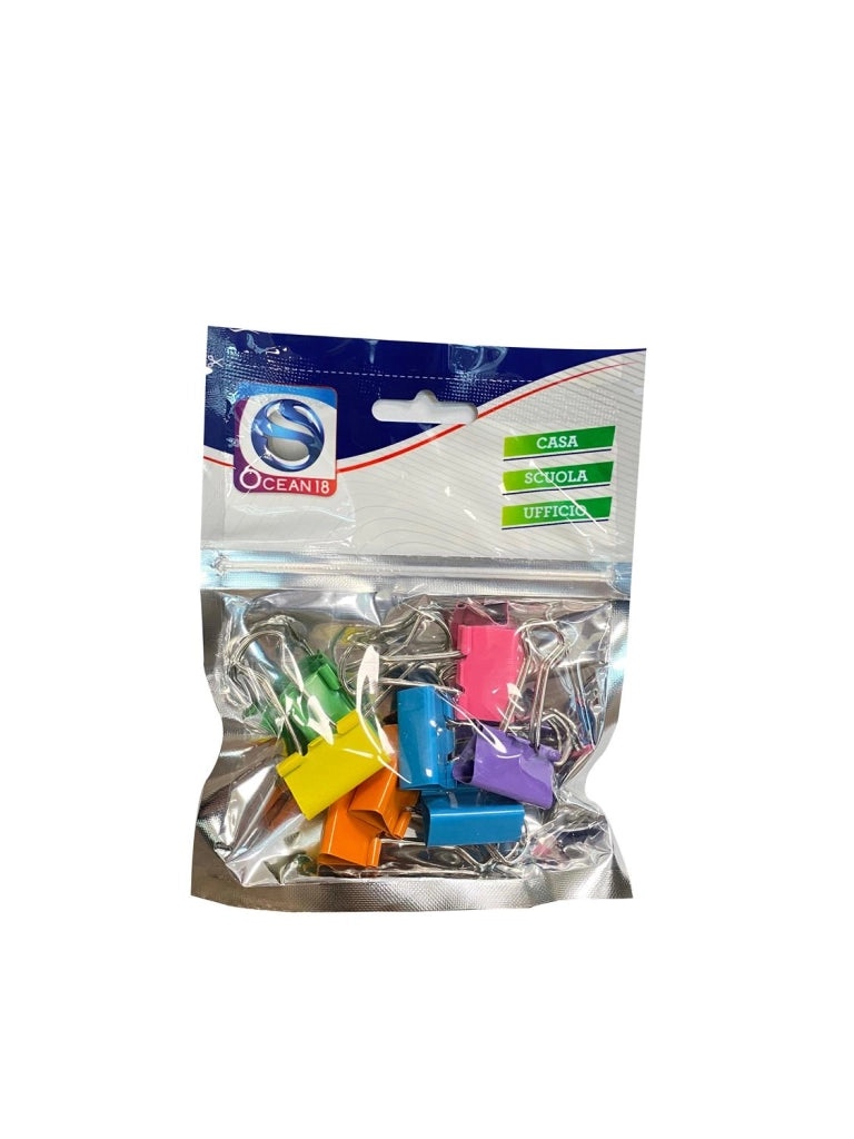 CLIP BLOCCANTI COLORATE 8PZ COLORE MISTO