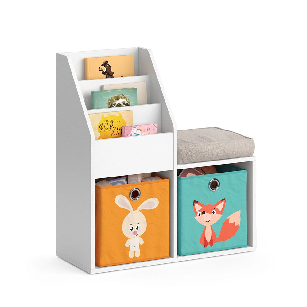 Vicco Libreria bambini Bianco 72 x 79 cm Mini, con 2 cassette pieghevoli opt.1