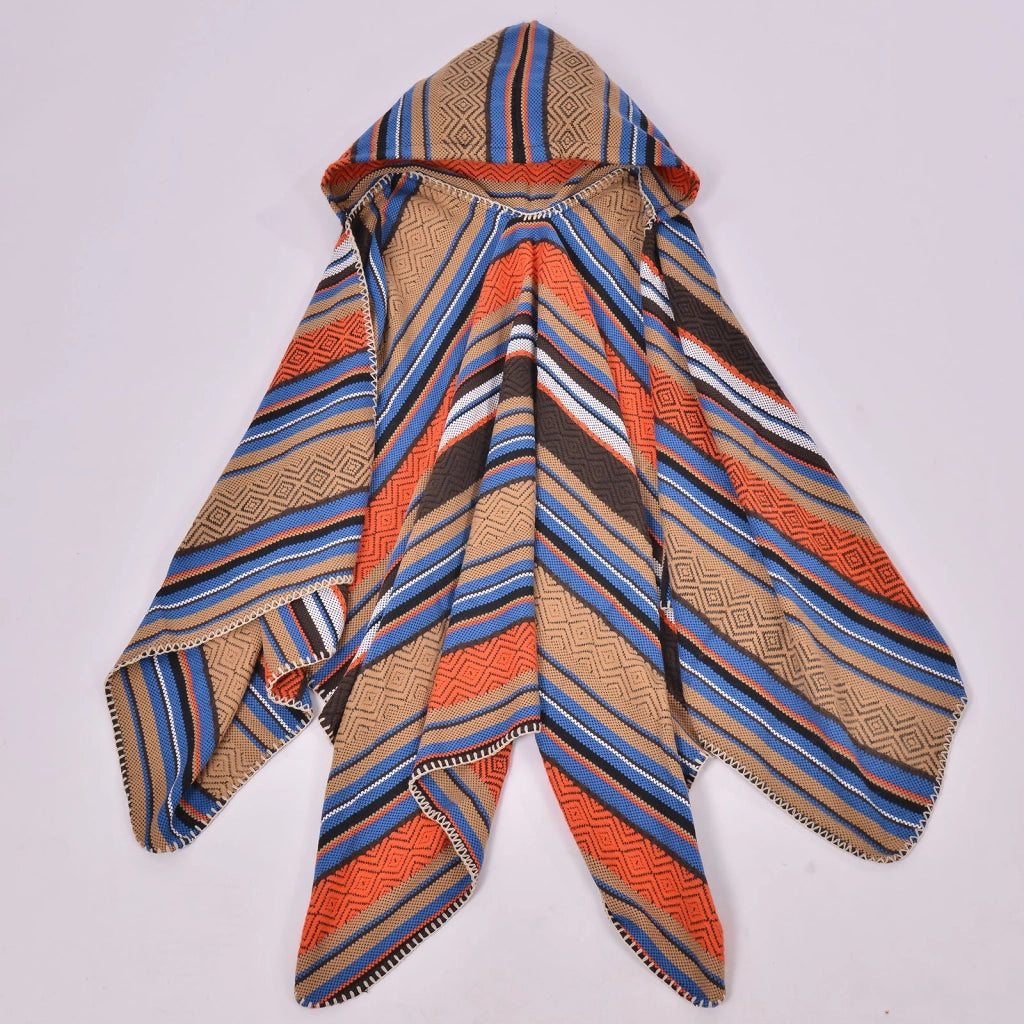 Sciarpa da donna spessa in jacquard di cashmere a righe, stile europeo e americano.