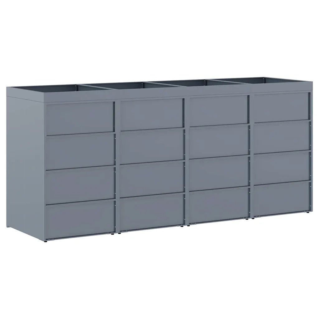 Contenitore per Rifiuti per 4 Bidoni Grigio chiaro 3394750