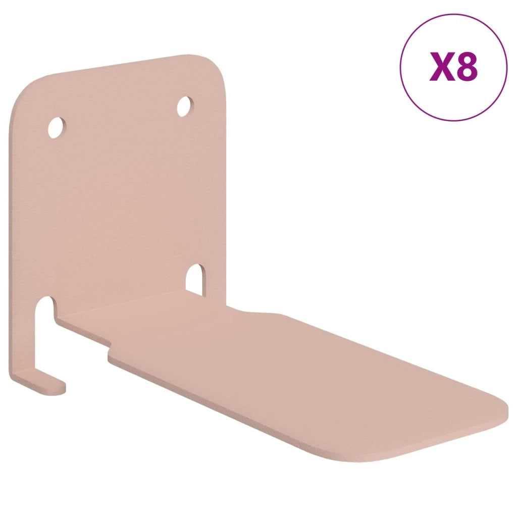 Mensola sospesa con lo scaffale 8 pcs Rosa 6 x 10,8 x 6,6 cm 8004060