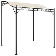 Tettoia Crema 2x2,3 m 180 g/m2 Tessuto e Acciaio CFW3943373