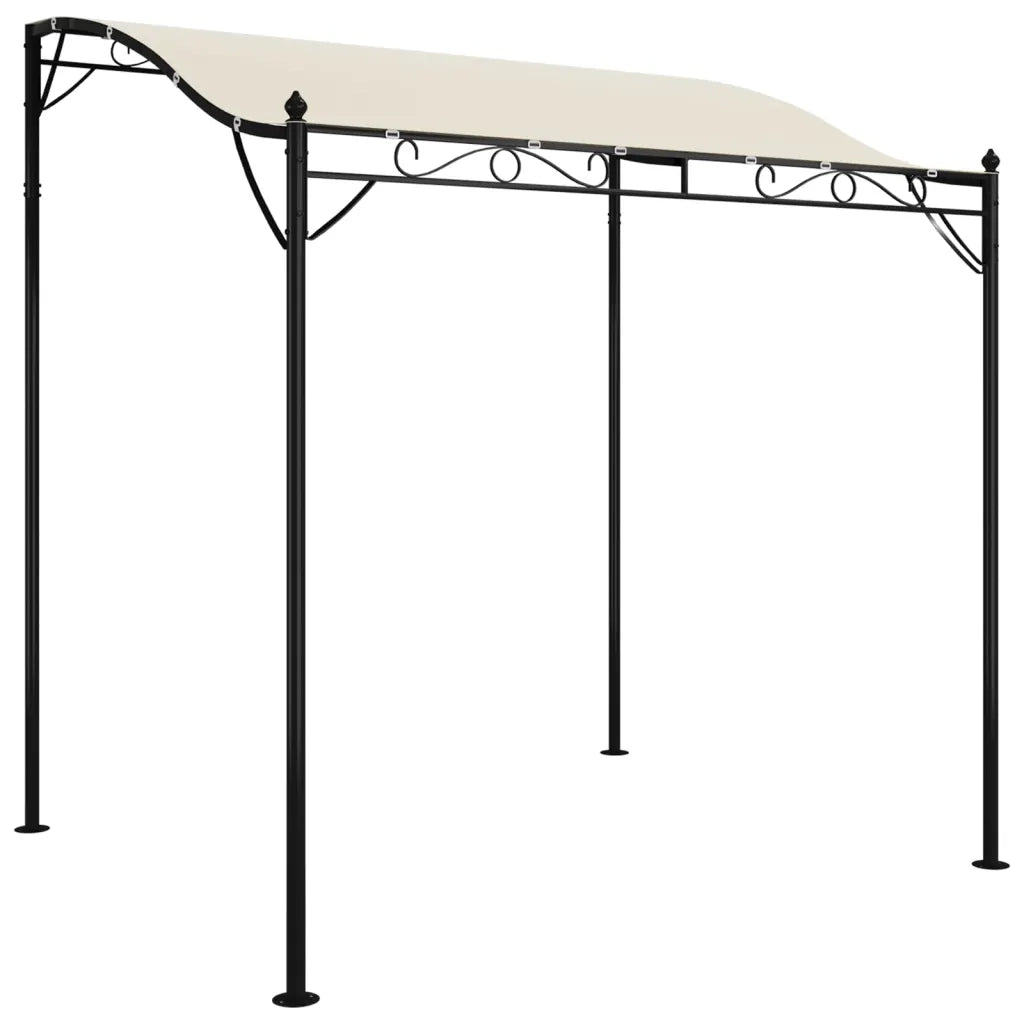 Tettoia Crema 2x2,3 m 180 g/m2 Tessuto e Acciaio CFW3943373
