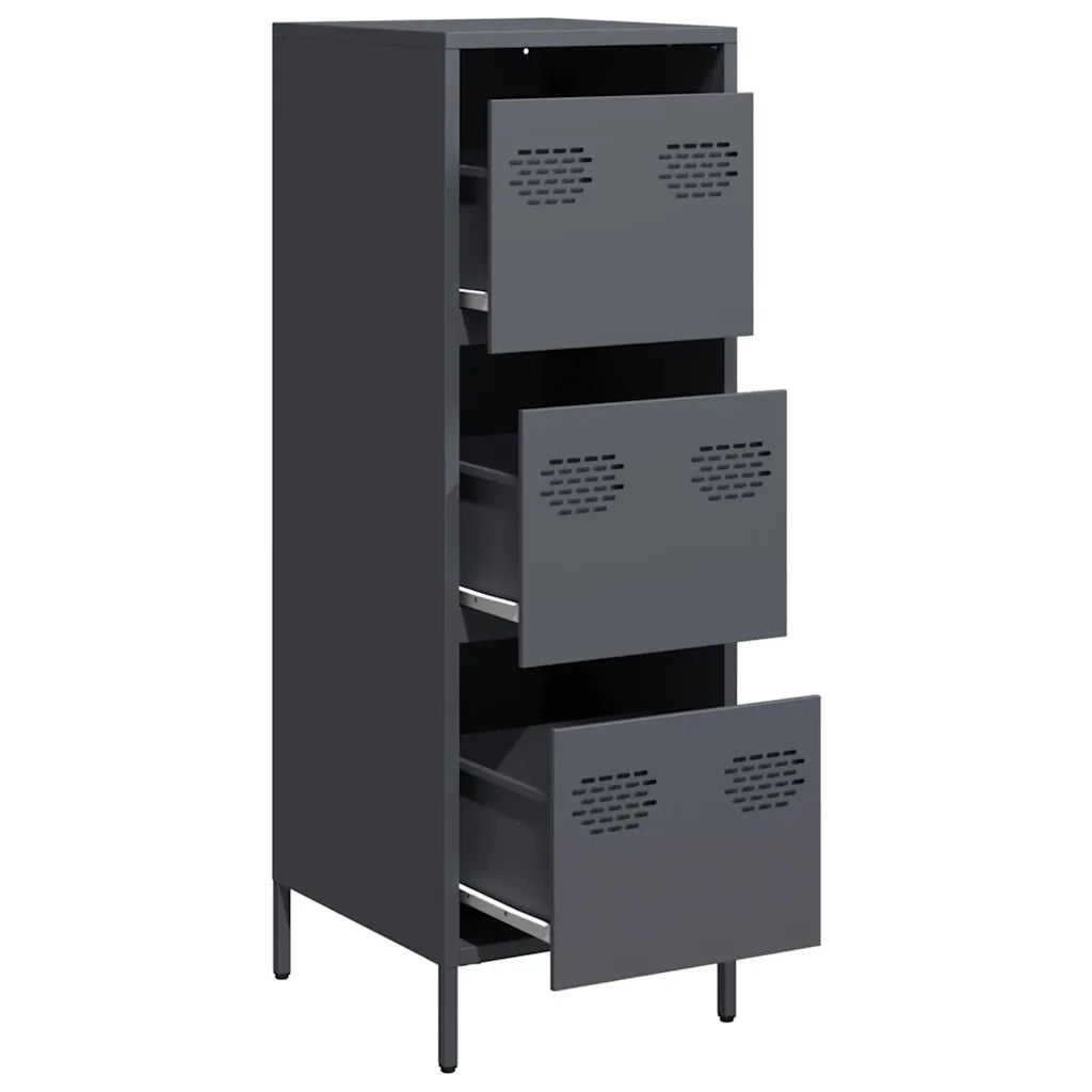 Credenza Antracite 39x35x103,5 cm Acciaio