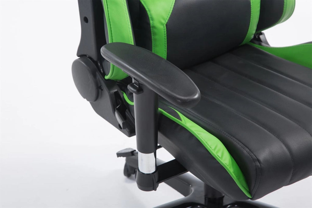 Sedia da ufficio Racing XL Shift in similpelle Nero/verde,senza poggiapiedi