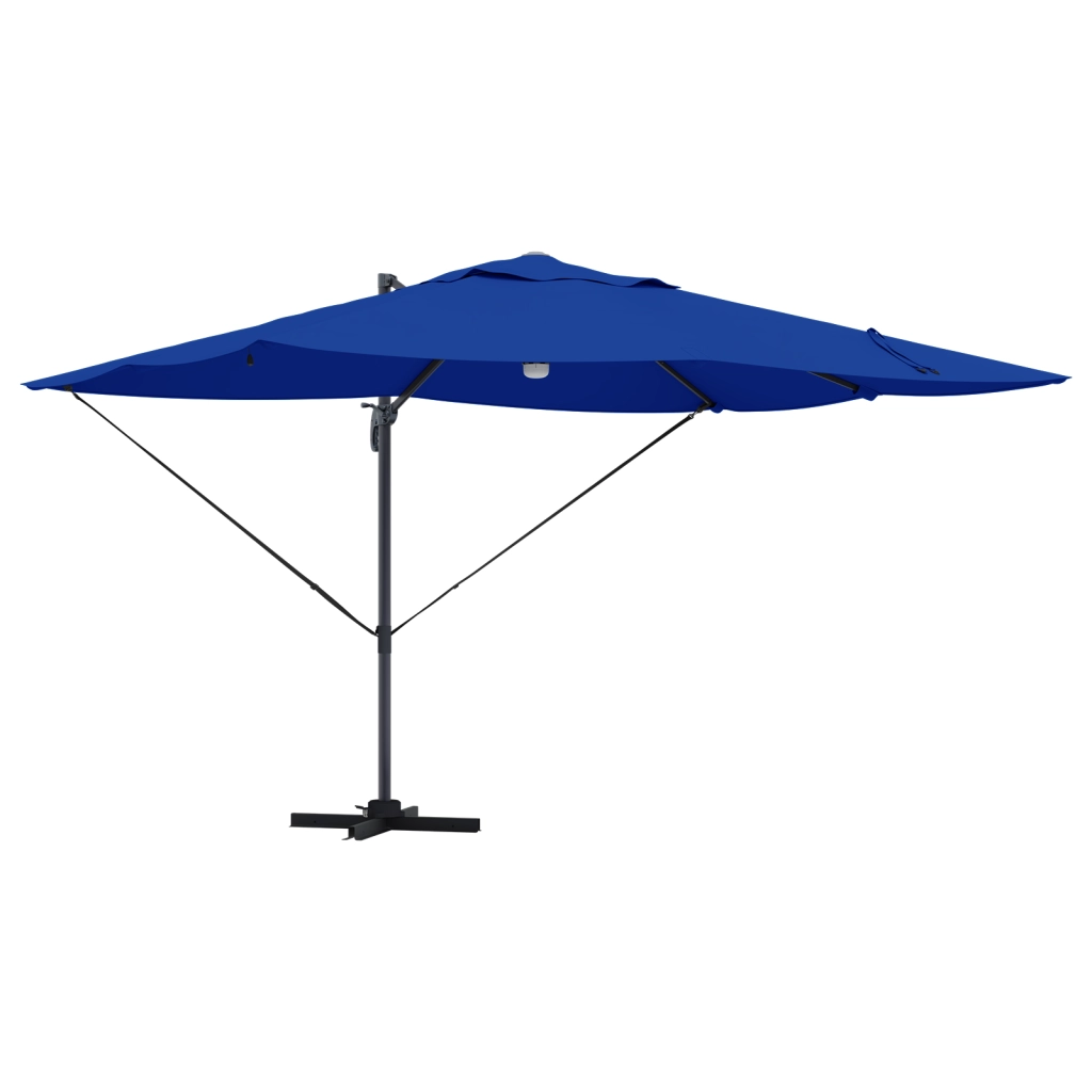 Ombrello a Sbalzo Blu Azure Blu azzurro Tessuto in poliestere