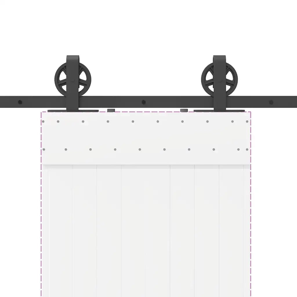 Kit di Binari per Porte Scorrevoli 183 cm Acciaio Nero CFW7875641