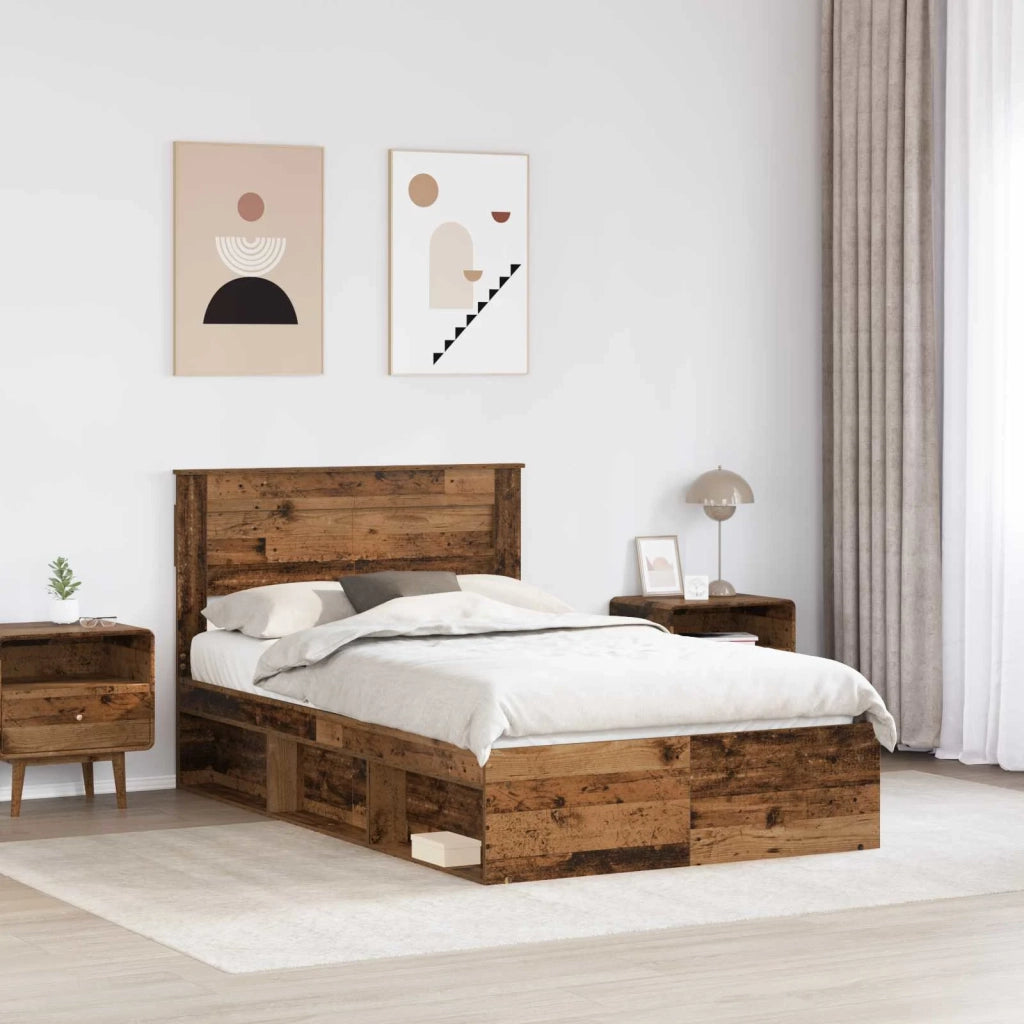 Struttura del letto Legno vecchio 120 x 200 cm Pino massello 3409789