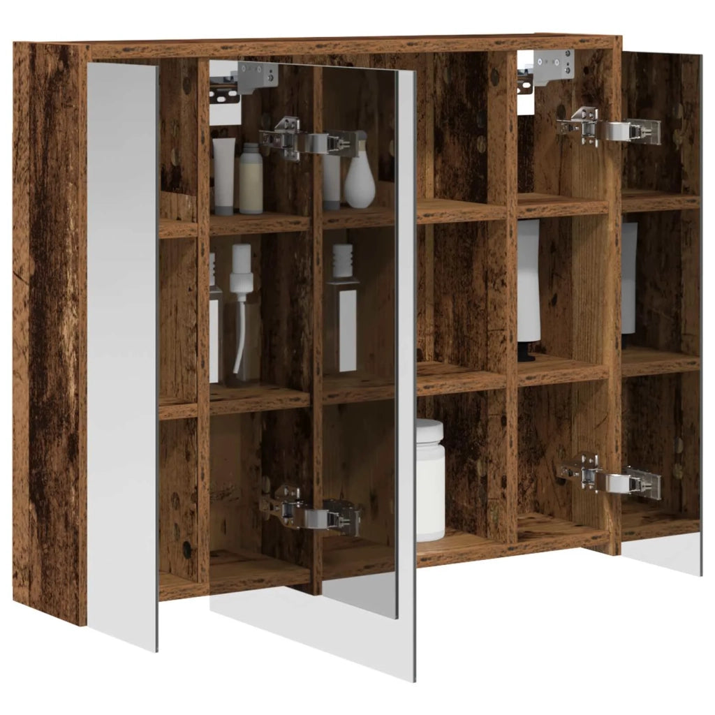 Mobiletto per specchio da bagno Legno vecchio 889173