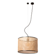 MAMBO 450 Lampada sospensione nera/ratan