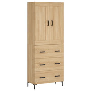 Credenza | Madia | Buffet da pranzo | Armadio da pranzo Rovere Sonoma 69,5x34x180 cm in Legno Multistrato