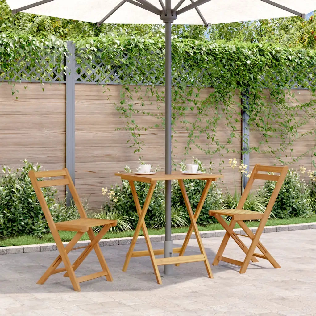 Tavolo da Giardino Pieghevole 60x60x75 cm in Massello di Acacia 313595