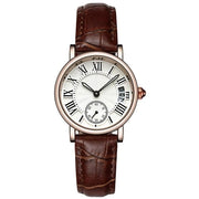 Orologio Donna Classico Analogico - Quarzo - Cinturino in Pelle - Impermeabile 30m - Funzione di Data - Regolabile - Polso