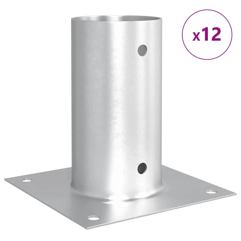 Ancora rotonda per terreno 12 pcs Argento 15 x 15 x 15 cm