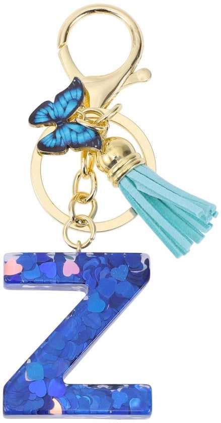 Sostegno per chiavi con lettera Z - Materiale durevole - Pennello - Accessorio decorativo - 9,3 cm - Robusto e resistente agli urti - Sostegno per chiavi con iniziali