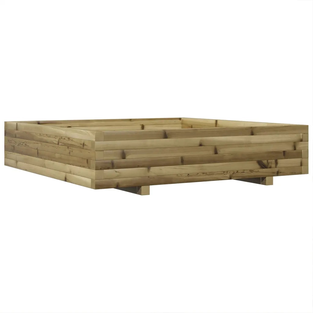 Fioriera | Cassetta per fiori | Vaso da Giardino 110x110x26,5cm in Legno di Pino Impregnato
