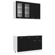 Unità Cucina LYON 4 pcs Rovere Nero Legno ingegnerizzato 3438356