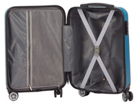 Trolley Valigia Bagaglio a Mano Rigido in ABS 4 Ruote  Ravizzoni Cosmo Blu Petrolio