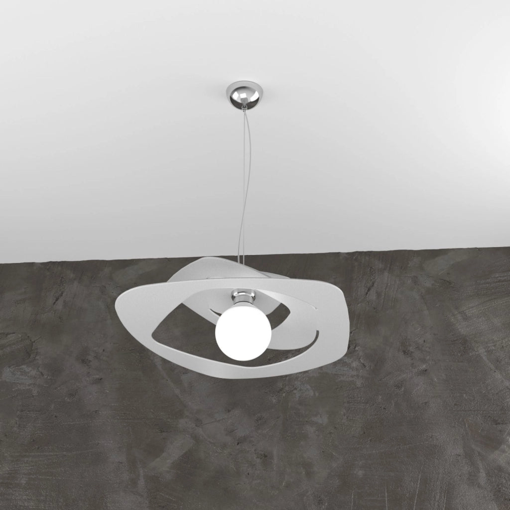 WARPED SOSPENSIONE D.50 CM. 1 LUCE GRIGIO 1157-S50-GR