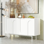 Credenza 4 Ante con Motivo ad Arco ¨C MINIMAL ¨C Bianco