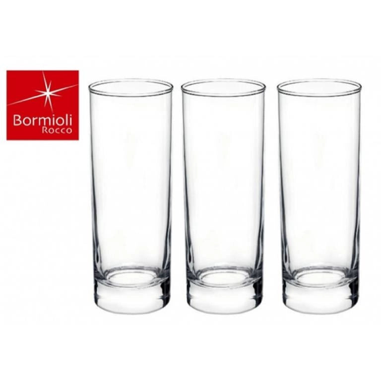 Set 3 Bicchieri da Liquore Whisky in Vetro Cortina 22 cl Bormioli