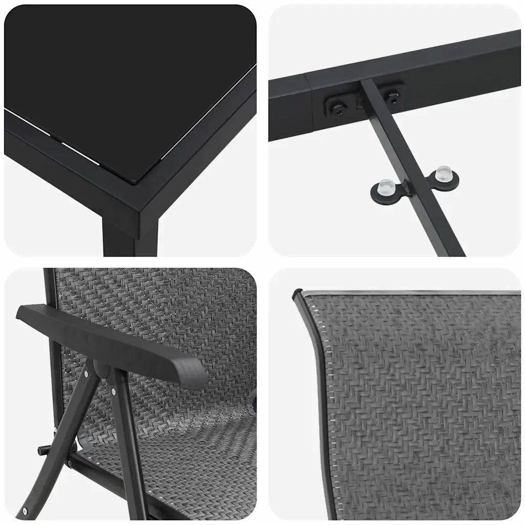 Set da Pranzo per Giardino 3 pcs Grigio 3379275