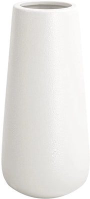 Vaso Bianco 28 cm alto, vasi da fiori moderni di ceramica per decorazione da tavola in interni, vasi decorativi per pampas.