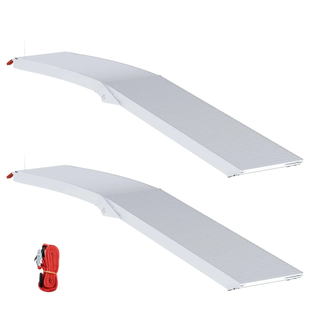 Rampe per moto 680 kg 2 pcs Argento 205 x 28 x 5 cm Alluminio 42021089