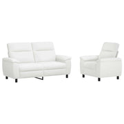 Set di divani 2 pcs Bianco Tessuto 3430608