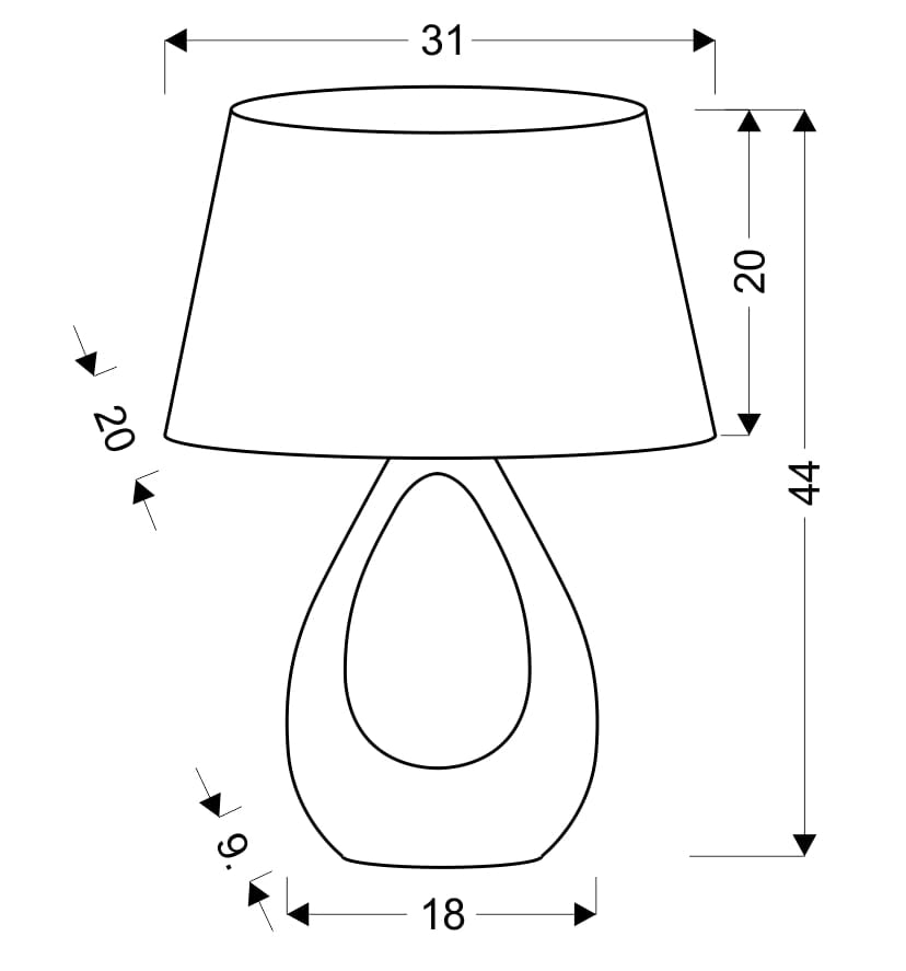 Lampada da tavolo Candellux Romano 41-79954 beige ceramica