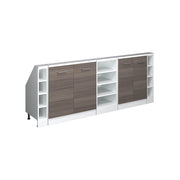 Set di mobili sottotetto Rion Grigio nobile/Bianco Set di 5 Vicco