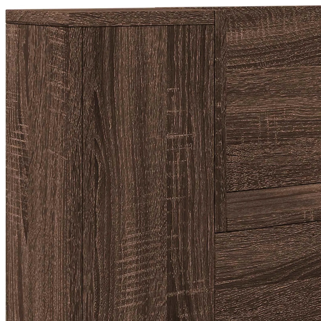 Testiera Letto Rovere Marrone Legno ingegnerizzato