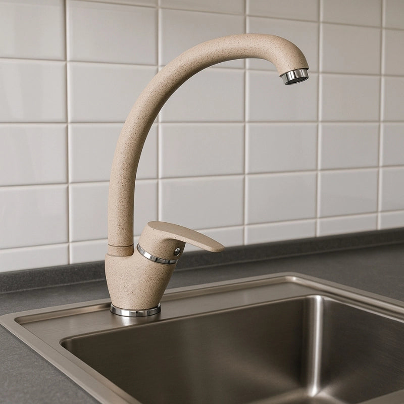 Ogomondo miscelatore oslo orientabile ottone colorato per lavello cucina *** finitura- avena 2, confezione 1