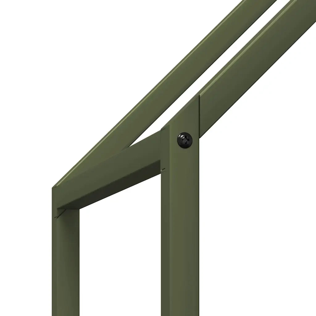 Rastrelliera per Legna da Ardere-Portalegna Verde Oliva 60x25x90 cm
