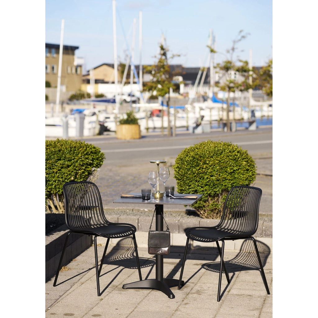 Tavolo Bistro 1, Nero, Metallo, 60x60x73 cm