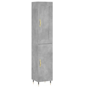 Credenza buffet cassettiera mobile contenitore organizer cucina soggiorno soggiorno alto 34,5 x 34 x 180 cm derivati ​​del legno grigio 02_0034424