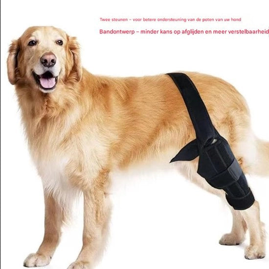 Utristimento protettivo per animali domestici, supporto per zampe canine, protezione per ginocchia di cani con protezione articolare, dimensione S, colore nero.