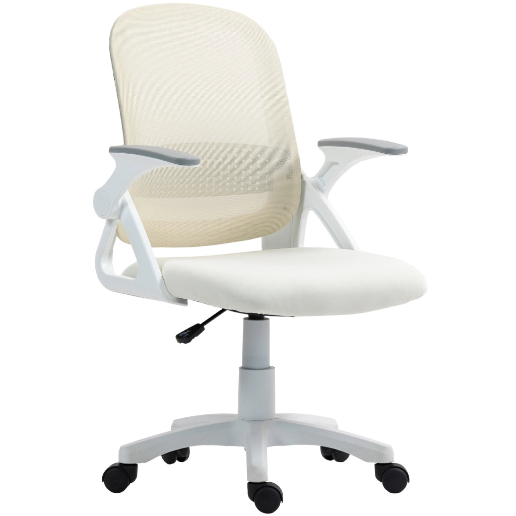 Sedia da ufficio ergonomica ¨C Zephmum ¨C Mesh bianco con schienale regolabile e braccioli