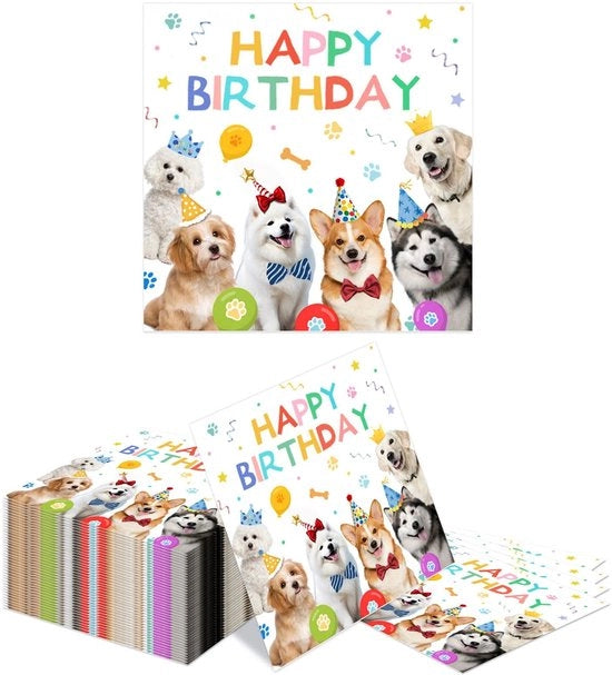 Decorazioni di Tavola per Festa di Compleanno per Bambini - 40 Stuks - 33x33 cm - Decorazione per Bambini - Compleanno per Ragazzi/Ragazze - Servetten per Festa