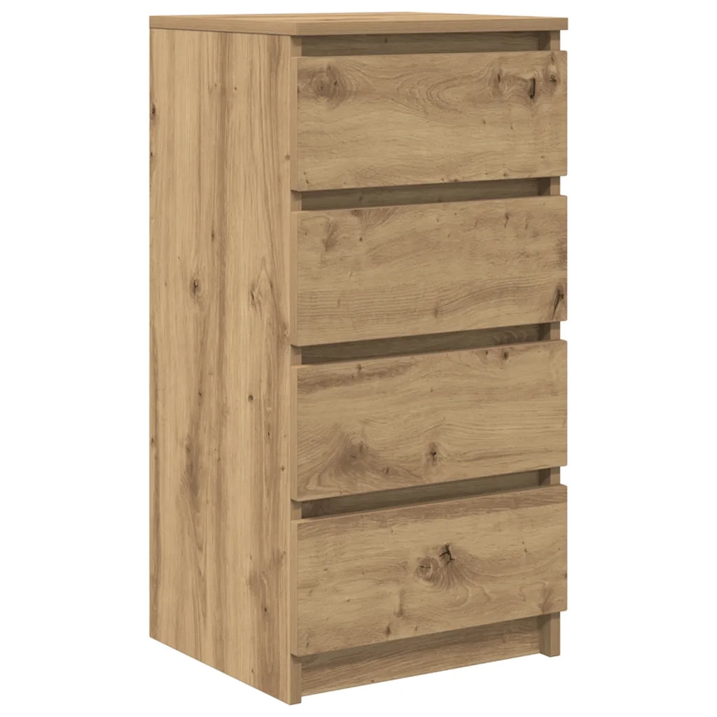 Credenza Rovere Artigianale 37,5x35x76 cm in Legno Multistrato