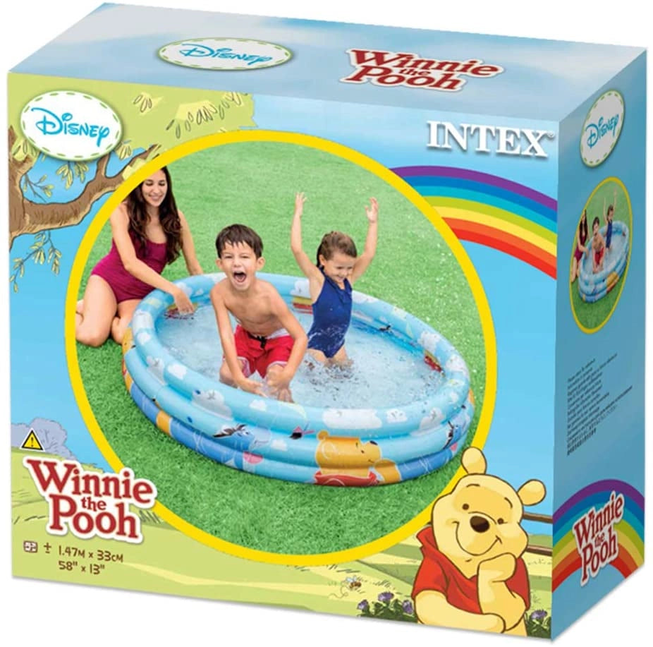 INTEX PISCINA WINNIE THE POOH 147 X 33 CM C. MAX 288 LT RIEMPIMENTO 23 CM ETÀ 2+