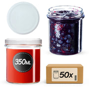 KADAX 50x Barattolo 350 ml Per Marmellata Miele Carne Tappi Fi82
